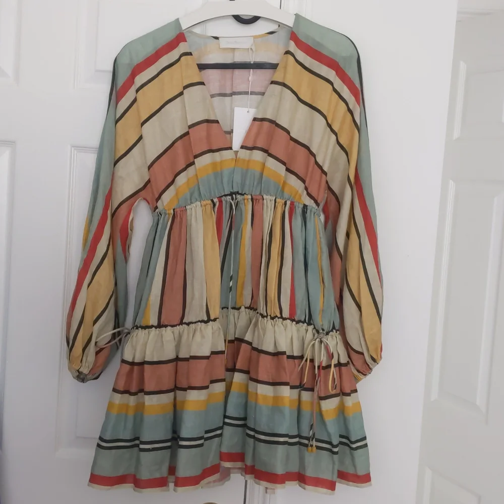 ZIMMERMANN striped linen minidress with pockets - Picture 7 of 14
